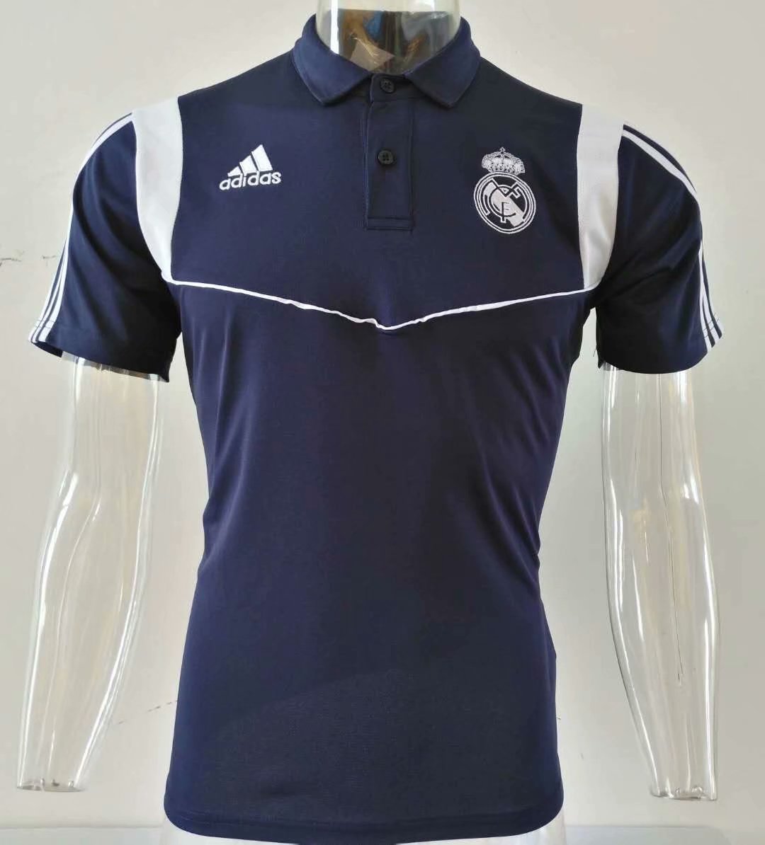 t-shirt polo homme Real Madrid 2019-2020 bleu